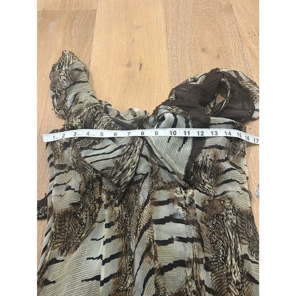 Alberto Makali Animal Print Cocktail Dress w Matching Shawl - Picture 12 of 14